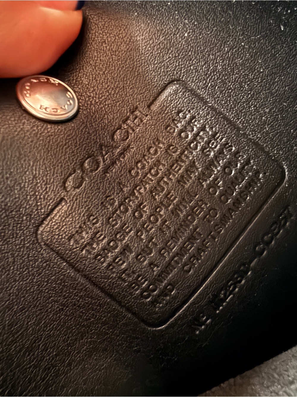 Coach Black Leather Shoulder Bag with Star Stud Details - Picture 2 of 3